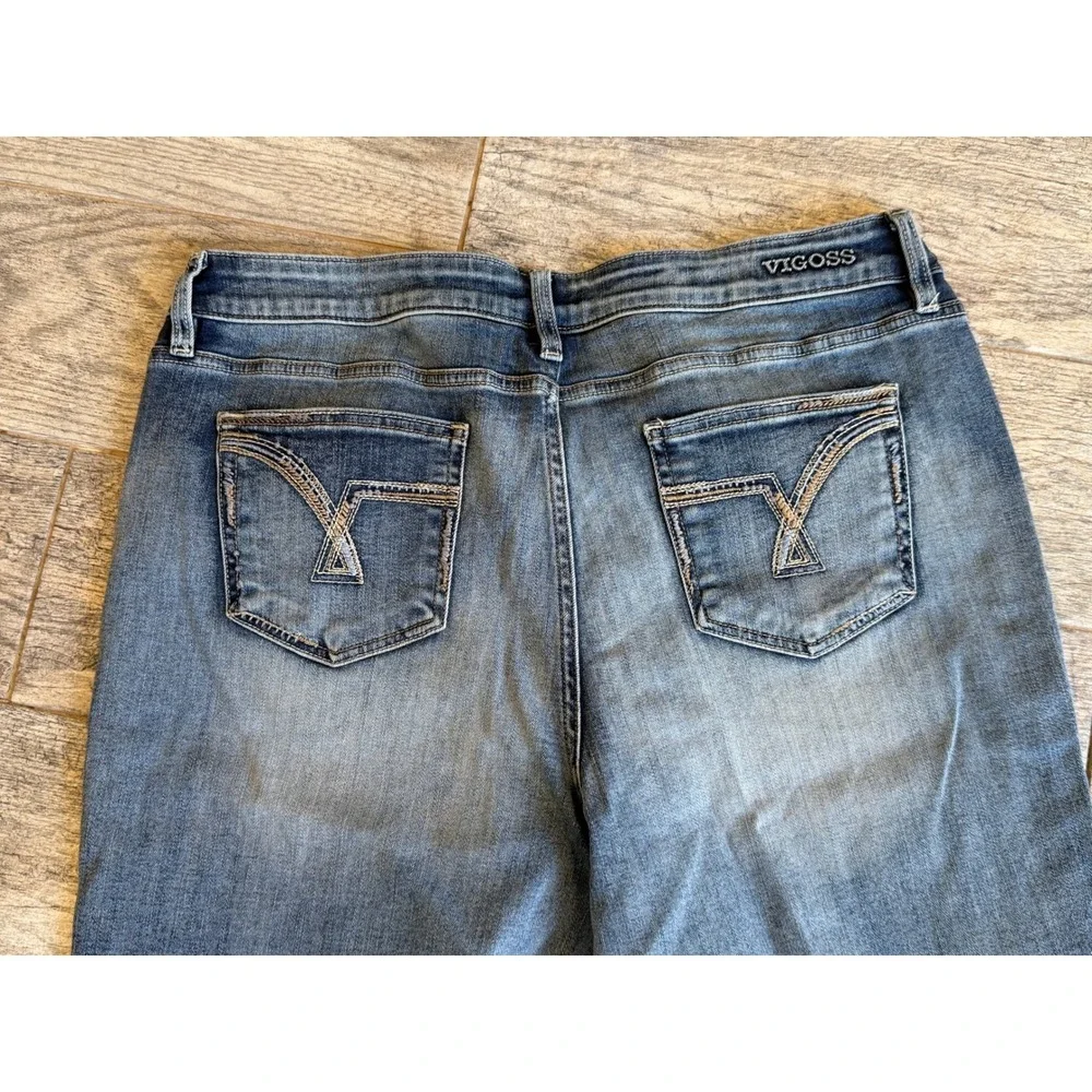Vigoss Flare Jeans Plus size 16 Stretch Mid Rise Denim P00947A‎ Western Jean